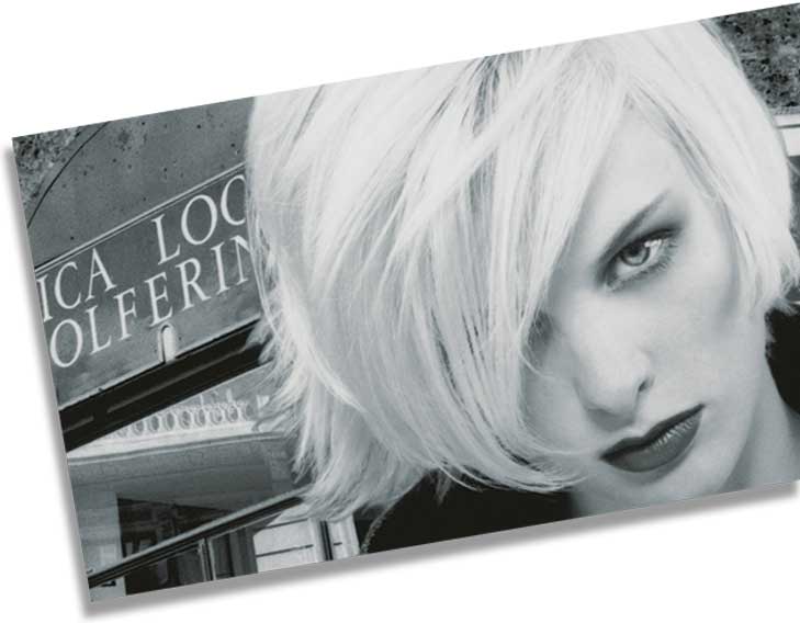 model with great trendy haircut